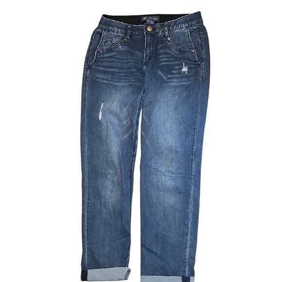 Democracy Dark Blue Ankle Jeans - Picture 1 of 12